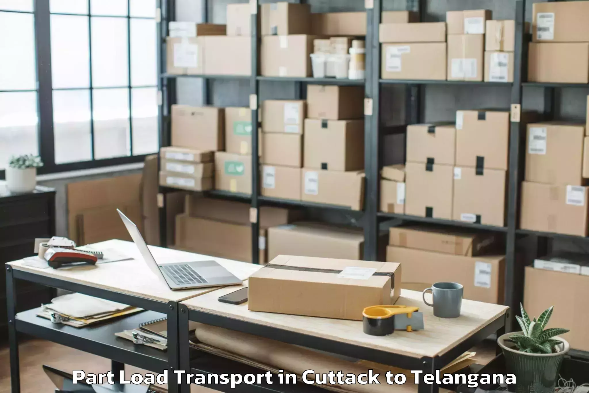 Book Cuttack to Narketpalle Part Load Transport Online